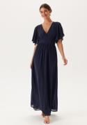 Bubbleroom Occasion Butterfly sleeve chiffon gown Navy 42