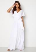 Goddiva Flutter Sleeve Chiffon Maxi Dress  M (UK12)