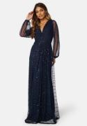 AngelEye Long Sleeve Sequin Dress Navy M (UK12)