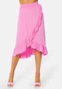 VILA Vero HW Flounce Skirt Fuchsia Pink 42