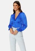 BUBBLEROOM Lucinda satin blouse Blue 40