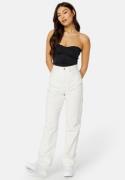 BUBBLEROOM Straight High Waist Jeans Offwhite 36
