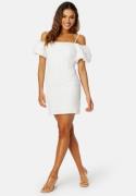 Bubbleroom Occasion Zelia Puff Sleeve Dress White 40