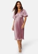 Bubbleroom Occasion Juliet Pleated Dress Dark dusty pink 38