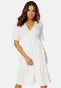 BUBBLEROOM Krystal wrap dress Offwhite L