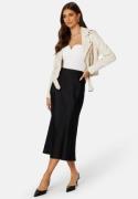 BUBBLEROOM Midi Satin Skirt Black 46