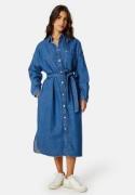 TOMMY JEANS Chambray Midi Denim Shirt Dress 1A5 Denim Medium M