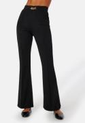 BUBBLEROOM Flared Belted Trousers Black M