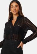 BUBBLEROOM Rhoda Lace Shirt Black L