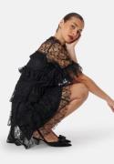 BUBBLEROOM Frill Lace Dress Black 38