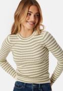 Pieces Pccrista LS O-Neck Knit Tea Stripes:Birsh XS