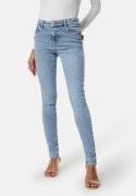 Pieces Pcdana Mid Waist Skinny Jeans Light Blue Denim XL/30