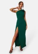 John Zack One Shoulder Bow Maxi Dress Forest Green XS (UK8)