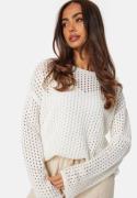 BUBBLEROOM Crochet Knitted Long Sleeve Top Offwhite S
