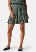 VILA Vitovan flounce short skirt Dark Green 34