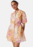 FOREVER NEW Loanna Mini Skater Dress Pink/Floral 34