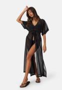 BUBBLEROOM Maxi Slit Beach Dress Black 44/46