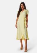 John Zack Short Sleeve Wrap Dress Lemon XL (UK16)