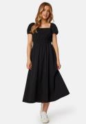 BUBBLEROOM Puff Sleeve Cotton Dress Black XL