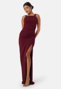 Bubbleroom Occasion Square neck slit maxi dress  S