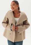 BUBBLEROOM Ava High Neck Short Coat Light beige 36