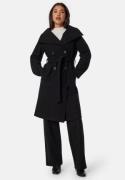 BUBBLEROOM Ava High Neck Midi Coat Black XL