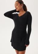 Pieces Pcprista Ls V-neck Knit Dress Black XS