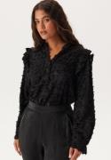 ONLY Onlcammie L/S FRILL TOP  Frill Black M