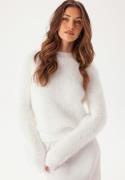 Pieces Pcraga Ls O-neck Lurex Knit Bright White L