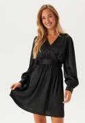 BUBBLEROOM Wrap L/S Dress Black M