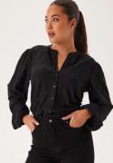 BUBBLEROOM Long Sleeve Button Blouse Black XL