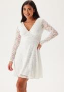 Bubbleroom Occasion Long Sleeve Lace Dress White XS