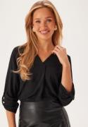 VILA Vijosa 3/4 V-NECK TOP  Black Beauty 34