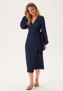 BUBBLEROOM Structure Wrap Dress Navy XL