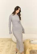 BUBBLEROOM Structure Long Sleeve Midi Dress Light grey L