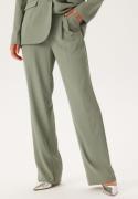 BUBBLEROOM Straight Leg Pleated Suit Pants  Dusty green 42