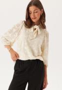 VILA Viharmonia Tie Neck 3/4 TOP  Birch L