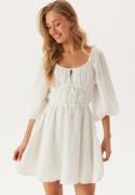 Bubbleroom Occasion Diamond Neck Dress White XXS