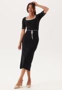 Happy Holly Knitted Bow Dress Black/Cream 52/54