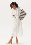 Happy Holly Broderie Anglaise Round Neck Dress White 40/42