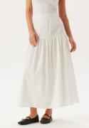 SELECTED FEMME Slfhannah Mw Long Broderi Skirt Bright White 36