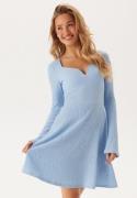 BUBBLEROOM Structured V-neck Skater Dress Light blue L