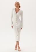 BUBBLEROOM Knitted Cardigan Dress Offwhite XS