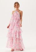 VERO MODA Vmfelicia Sl Ruffle Maxi Dress Pink Tulle Aop:flower Aop M