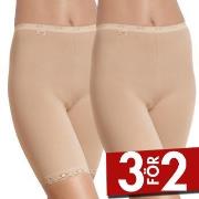 Sloggi Trosor 2P Dam Basic Long Beige bomull 52 Dam