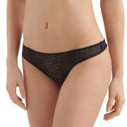 DKNY Trosor Modern Lace Trim Thong Svart nylon Medium Dam