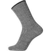Egtved Strumpor Wool No Elastic Rib Socks Stålgrå Strl 40/45
