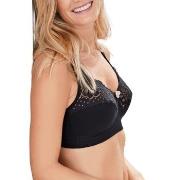 Swegmark BH Cotton Bloom Fairtrade Soft Bra Svart bomull C 75 Dam