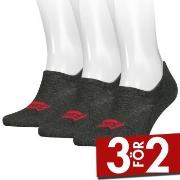 Levis Strumpor 3P Footie High Rise Batwing Logo Socks Antracit Strl 39...