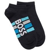 BOSS Strumpor 2P Stripe Cotton Ankle Socks Mörkblå Strl 39/42